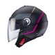 CABERG RIVIERA V4X HELMET BLACK MAT/FUKSJA