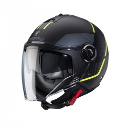 KASK CABERG RIVIERA V4X CZARNY MAT/ŻÓŁTY FLUO/SZARY