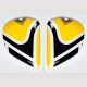BOCZKI ARAI VAS-V DO KASKU RX-7 V/RX-7 V EVO EDWARDS LEGEND YELLOW