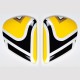 BOCZKI ARAI VAS-V DO KASKU RX-7 V/RX-7 V EVO EDWARDS LEGEND YELLOW