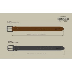 PASEK SKÓRZANY BROGER ALASKA VINTAGE BROWN 100 CM (DŁUGOŚĆ BEZ KLAMRY)