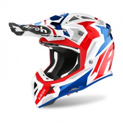 KASK AIROH AVIATOR ACE SWOOP RED/BLUE GLOSS XS