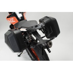 ZESTAW KUFRÓW BOCZNYCH URBAN ABS I STELAŻY SW-MOTECH KTM 125/390 DUKE (17-), BLACK 2X16,5L