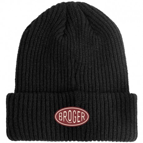 CZAPKA ZIMOWA BROGER BEANIE BADGE BLACK OS