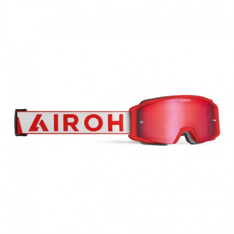 GOGLE AIROH BLAST XR1 RED MATT - SZYBA BLUE MIRRORED (1 SZYBA W ZESTAWIE)