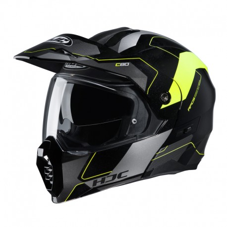 KASK HJC C80 ROX BLACK/YELLOW XS