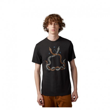 T-SHIRT FOX CAVED IN TECH BLACK L