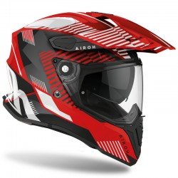 KASK AIROH COMMANDER BOOST RED GLOSS XS