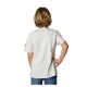 T-SHIRT FOX JUNIOR DETONATE LIGHT GREY YM