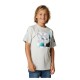 T-SHIRT FOX JUNIOR DETONATE LIGHT GREY YM