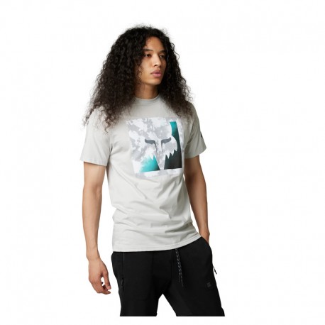 T-SHIRT FOX DETONATE LIGHT GREY M