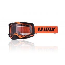 GOGLE IMX DUST GRAPHIC ORANGE/BLACK MATT - SZYBA DARK SMOKE + CLEAR (2 SZYBY W ZESTAWIE)