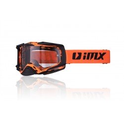 GOGLE IMX DUST GRAPHIC ORANGE/BLACK MATT - SZYBA DARK SMOKE + CLEAR (2 SZYBY W ZESTAWIE)