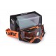 GOGLE IMX DUST GRAPHIC ORANGE/BLACK MATT - SZYBA DARK SMOKE + CLEAR (2 SZYBY W ZESTAWIE)