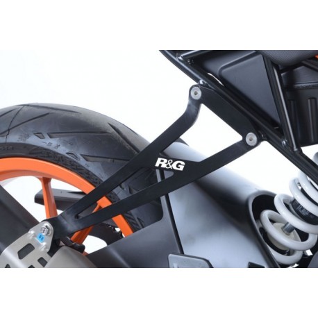 MOCOWANIE WYDECHU + ZAŚLEPKA PODNÓŻKA RG RACING KTM RC125 (17-) / RC390 (17-) BLACK