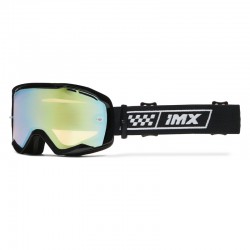 GOGLE IMX ENDURANCE RACE BLACK GLOSS/WHITE - SZYBA IRIDIUM GOLD + CLEAR (2 SZYBY W ZESTAWIE)