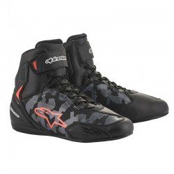 BUTY ALPINESTARS FASTER-3 BLACK/GREY CAMO/FLUO RED 9.5