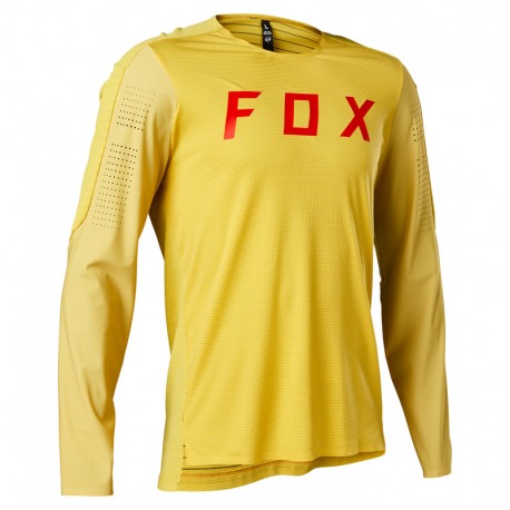 KOSZULKA ROWEROWA Z DŁUGIM RĘKAWEM FOX FLEXAIR PRO PEAR YELLOW S