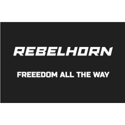 ODZNAKA NA RZEP REBELHORN FREEDOM ALL THE WAY BLACK 50X80MM