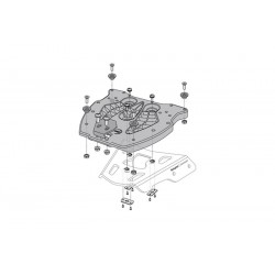 PŁYTA MONTAŻOWA DO ALU-RACK POD KUFER CENTRALNY TRAX, ADAPTER PLATE, SW-MOTECH