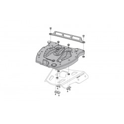 PŁYTA MONTAŻOWA DO ALU-RACK POD KUFER CENTRALNY GIVI MONOLOCK, ADAPTER PLATE, SW-MOTECH