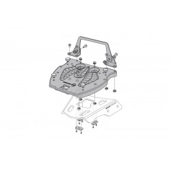 PŁYTA MONTAŻOWA DO ALU-RACK POD KUFER CENTRALNY HEPCO&BECKER, ADAPTER PLATE, SW-MOTECH