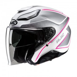 KASK HJC F31 LUDI SILVER/WHITE XS