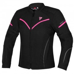 KURTKA TEKSTYLNA REBELHORN LUNA LADY BLACK/FLO PINK DXXS