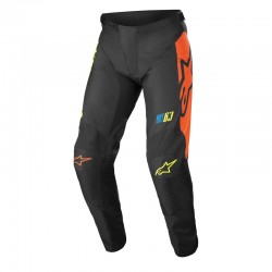 SPODNIE ALPINESTARS RACER COMPASS JUNIOR BLACK/FLUO YELLOW/CORAL 24