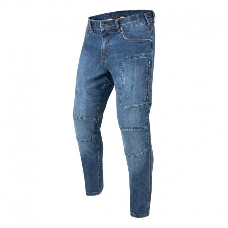 SPODNIE JEANS REBELHORN RAGE II TAPERED FIT WASHED BLUE W28L32