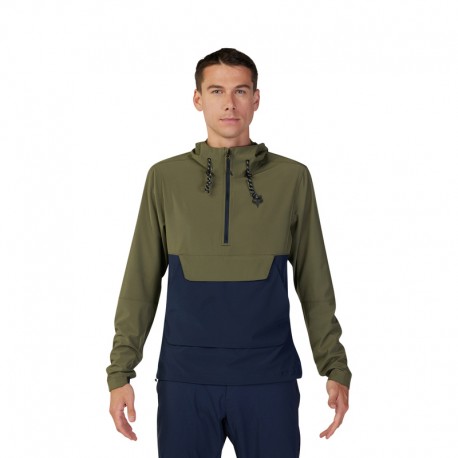 KURTKA PRZECIWDESZCZOWA FOX RANGER WIND PULLOVER OLIVE GREEN M