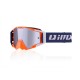 GOGLE IMX SAND ORANGE/WHITE/BLUE - SZYBA SILVER IRIDIUM + CLEAR (2 SZYBY W ZESTAWIE)