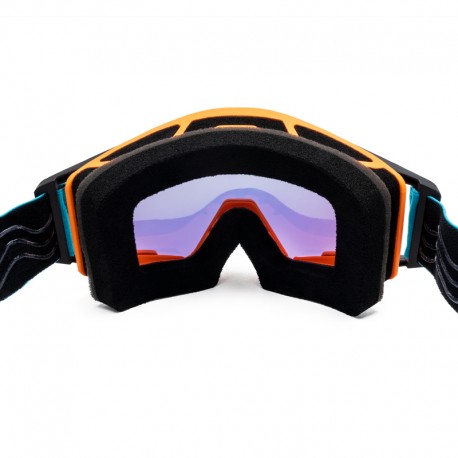 GOGLE IMX SAND ORANGE MATT/BLUE/WHITE - SZYBA ORANGE IRIDIUM + CLEAR (2 SZYBY W ZESTAWIE)