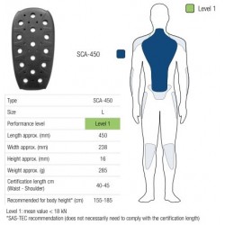 OCHRANIACZ PLECÓW SAS-TEC LEVEL 1 BLACK L (1 SZT.)