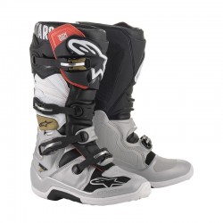 BUTY ALPINESTARS TECH 7 BLACK/SILVER WHITE/GOLD 9