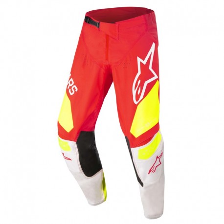 SPODNIE ALPINESTARS TECHSTAR FACTORY FLUO RED/WHITE/FLUO YELLOW 34