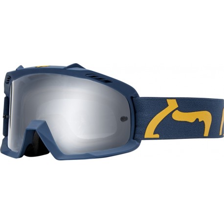 GOGLE FOX JUNIOR AIR SPACE RACE NAVY/YELLOW - SZYBA CLEAR