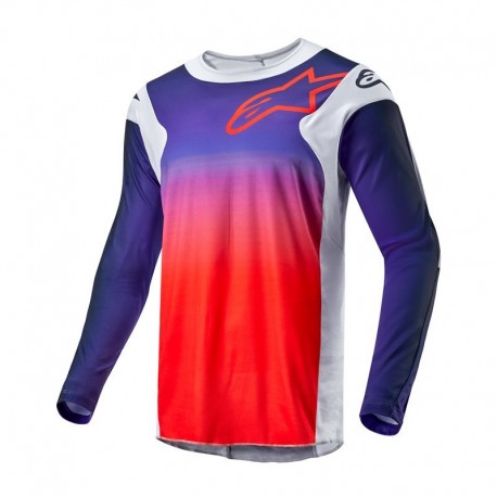 BLUZA MOTOCYKLOWA ALPINESTARS RACER HOEN LIGHT GRAY HOT ORANGE BLACK S