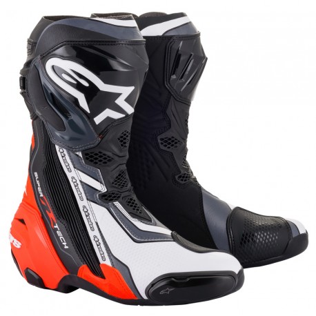 BUTY ALPINESTARS SUPERTECH R BLACK/FLUO RED/WHITE/GREY 39