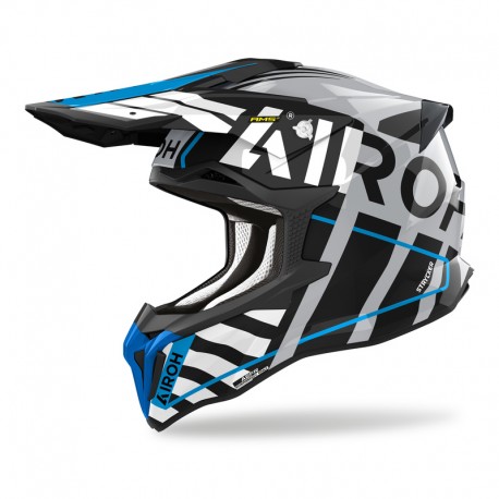 KASK AIROH STRYCKER BRAVE BLUE/GREY GLOSS S