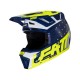 KASK LEATT MOTO 7.5 V24 + GOGLE VELOCITY 4.5 GRATIS GRANATOWY/ŻÓŁTY FLUO/BIAŁY