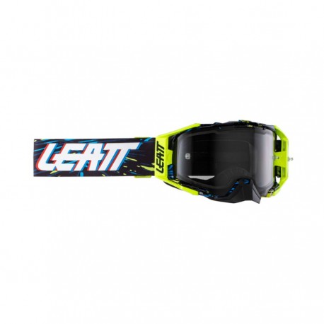 GOGLE LEATT VELOCITY 6.5 LIME LIGHT GREY 58% -CZARNY/ŻÓŁTY FLUO SZYBKA DYMIONE LUSTRO SZARA