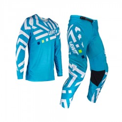 LEATT MOTO RIDE KIT 3.5 JERSEY & PANT BLACK CYAN