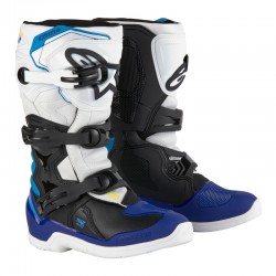 BUTY ALPINESTARS TECH 3S JUNIOR WHITE BLACK ENAMEL BLUE 2