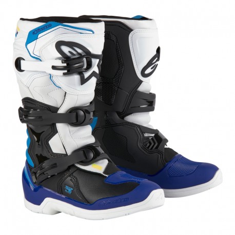 BUTY ALPINESTARS TECH 3S JUNIOR WHITE BLACK ENAMEL BLUE 2