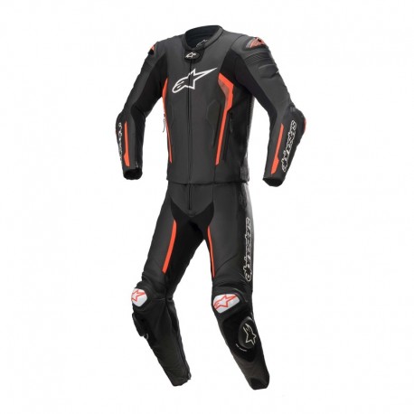 KOMBINEZON SKÓRZANY 2 CZ. ALPINESTARS MISSILE V2 BLACK/FLUO RED 48