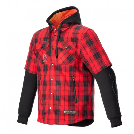 KOSZULA MOTOCYKLOWA ALPINESTARS MO.ST.EQ TARTAN FLAME RED/BLACK L